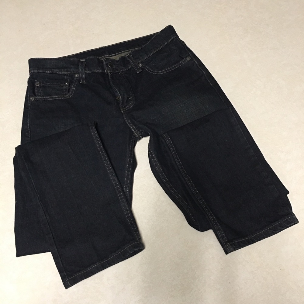 Levi jeans 511 size 30x32 black denim straight leg